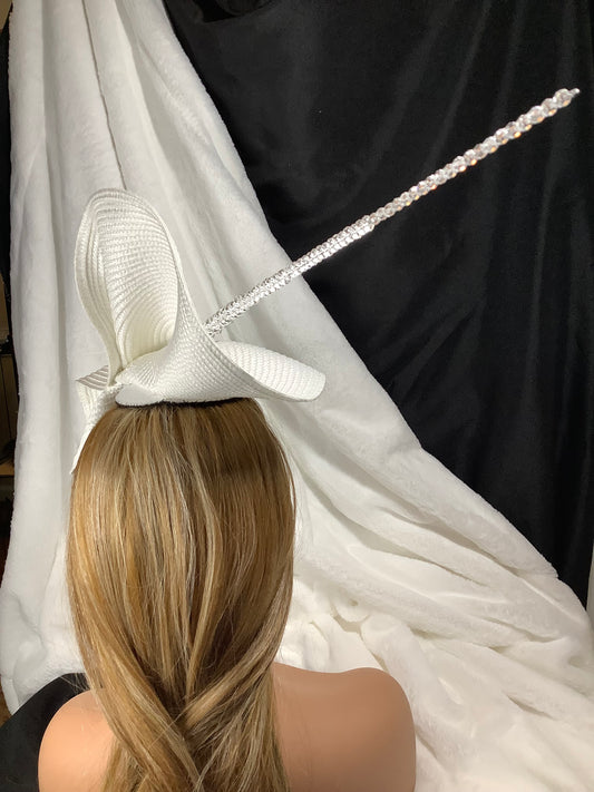 "Morning Streak 2025" – Crystal Dawn Fascinator