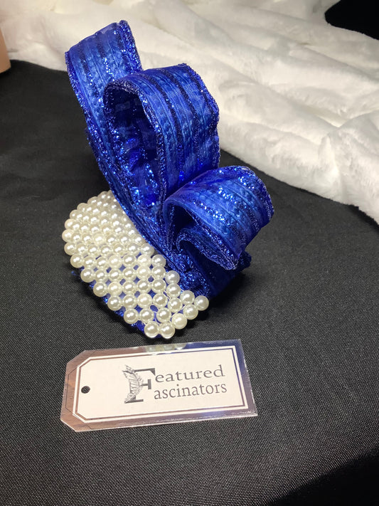 "Blue Royale 2025" – Pearl Crest Fascinator