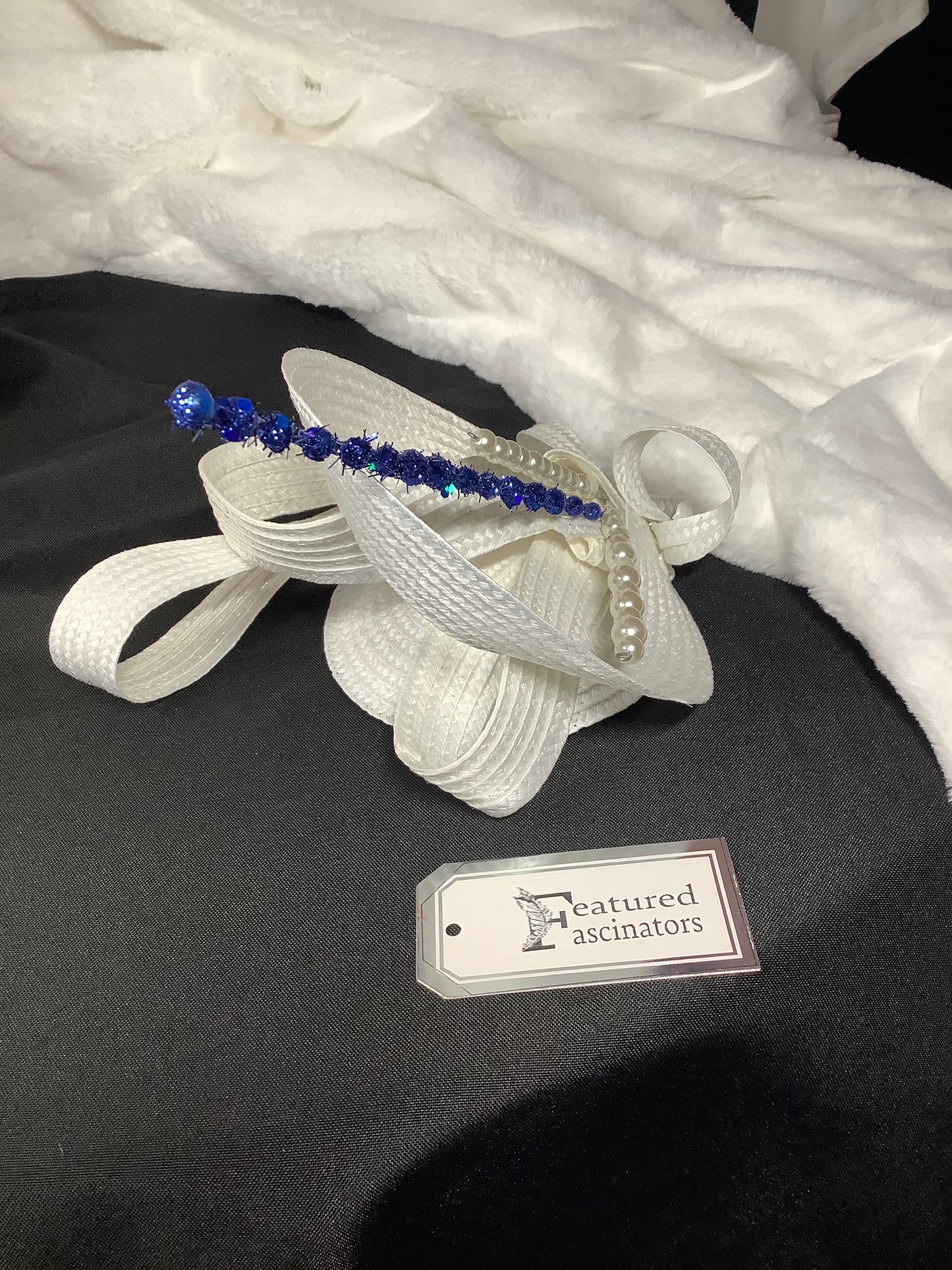 "White Orbit 2025" – Modern Halo Fascinator
