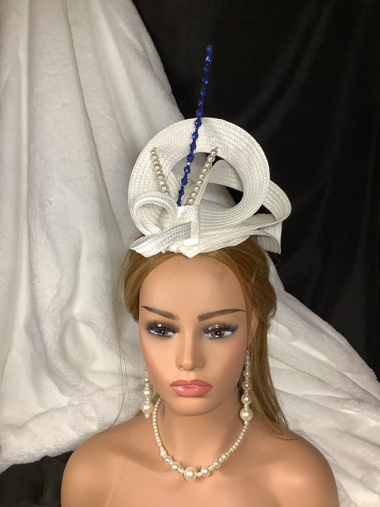 "White Orbit 2025" – Modern Halo Fascinator