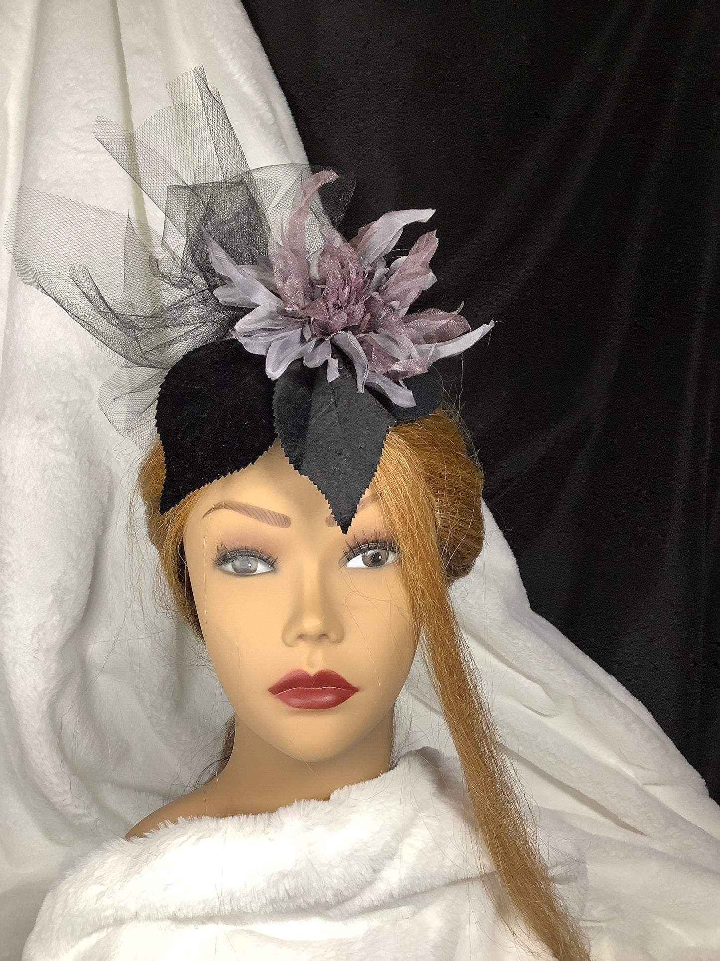 Velvet Twilight Bloom Fascinator