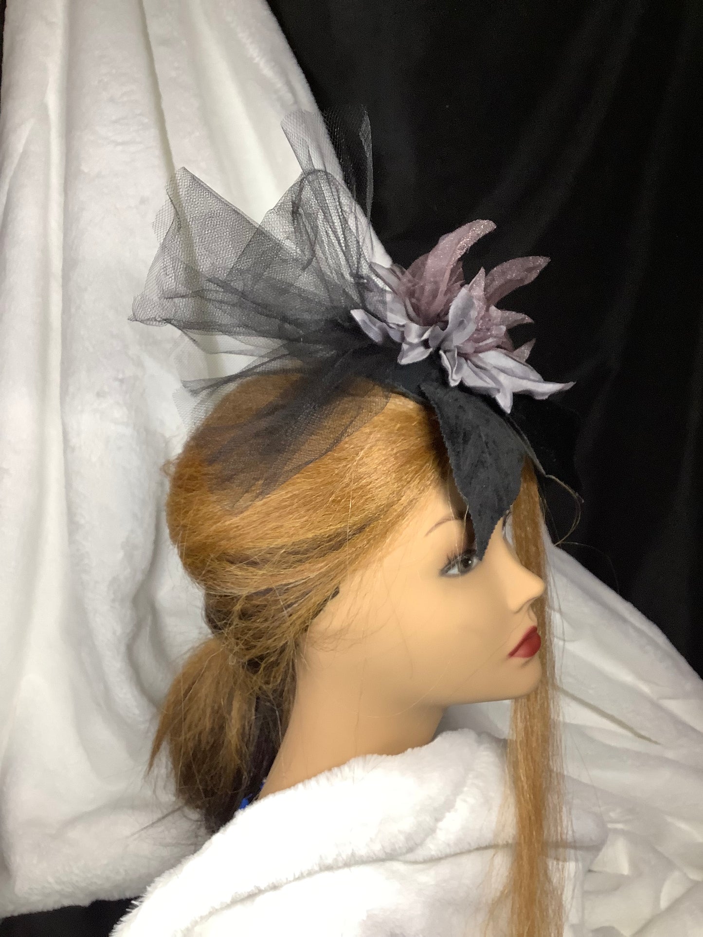 Velvet Twilight Bloom Fascinator