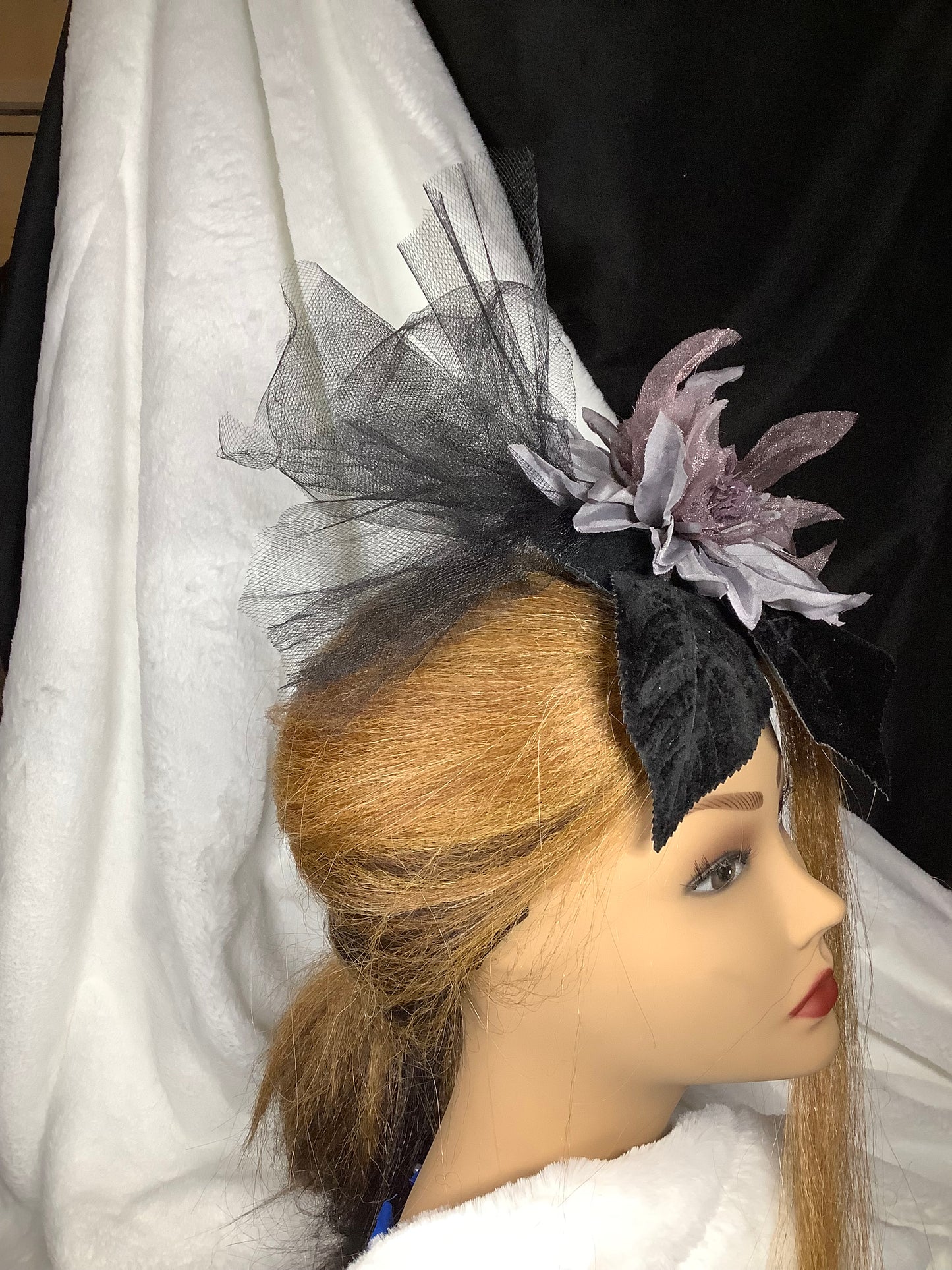 Velvet Twilight Bloom Fascinator