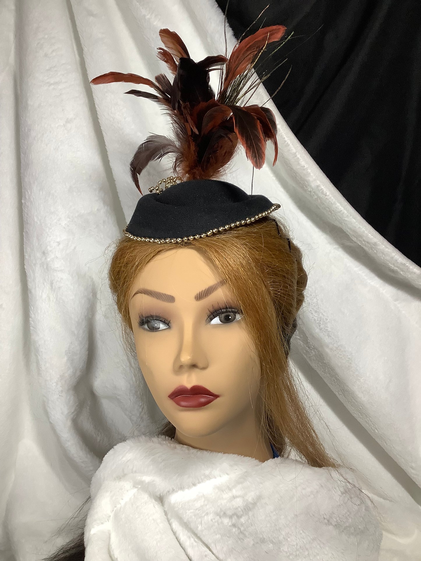 Midnight Ember Crown Fascinator