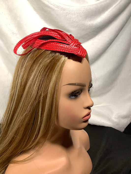 "Delta Trace 2025" – Abstract Ribbon Fascinator