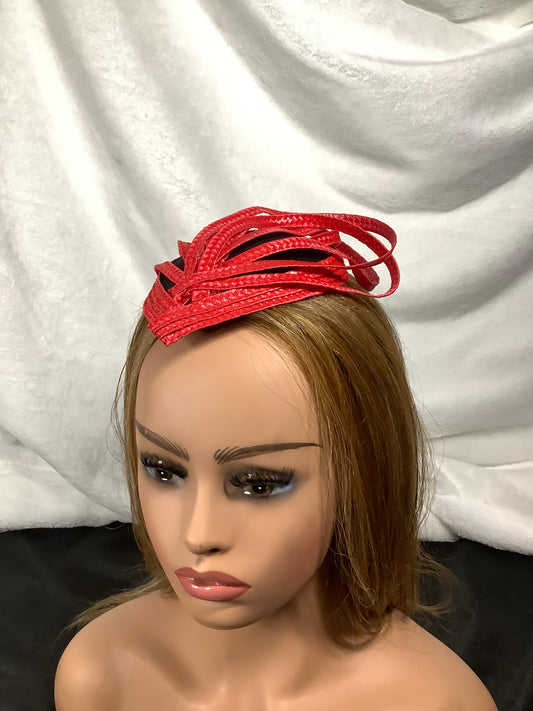 "Delta Trace 2025" – Abstract Ribbon Fascinator
