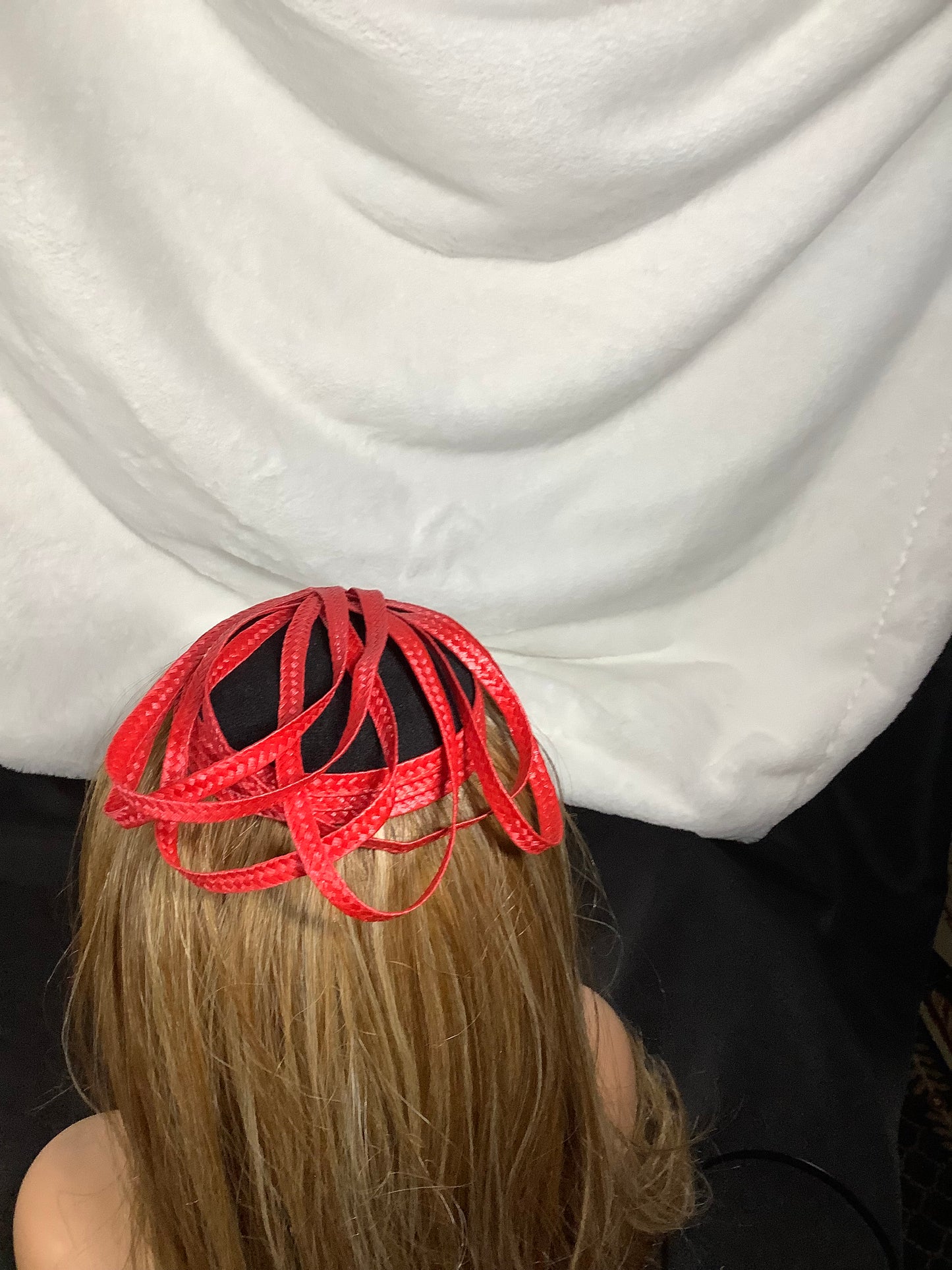 "Delta Trace 2025" – Abstract Ribbon Fascinator