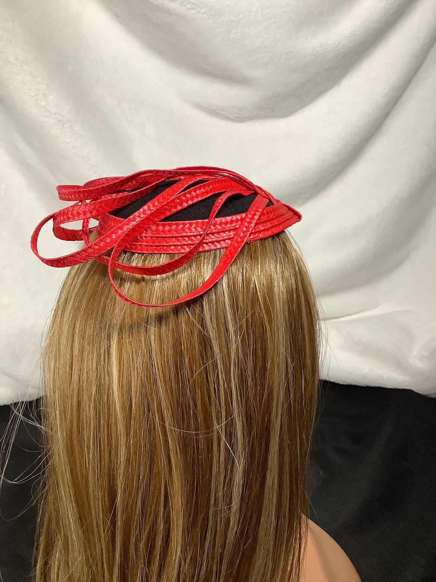 "Delta Trace 2025" – Abstract Ribbon Fascinator