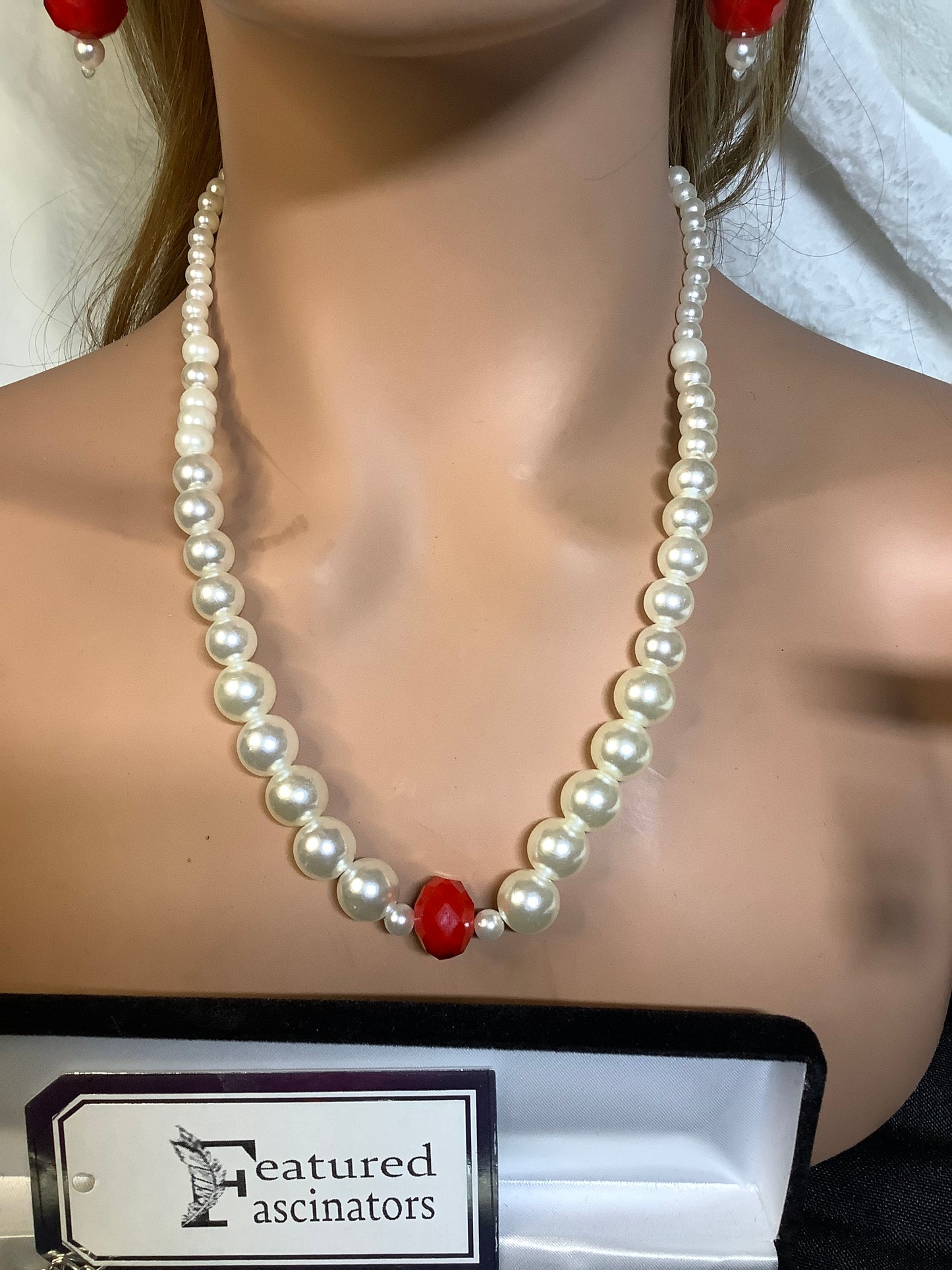 Crimson Grace Deluxe Set – Fascinator + Jewelry Set