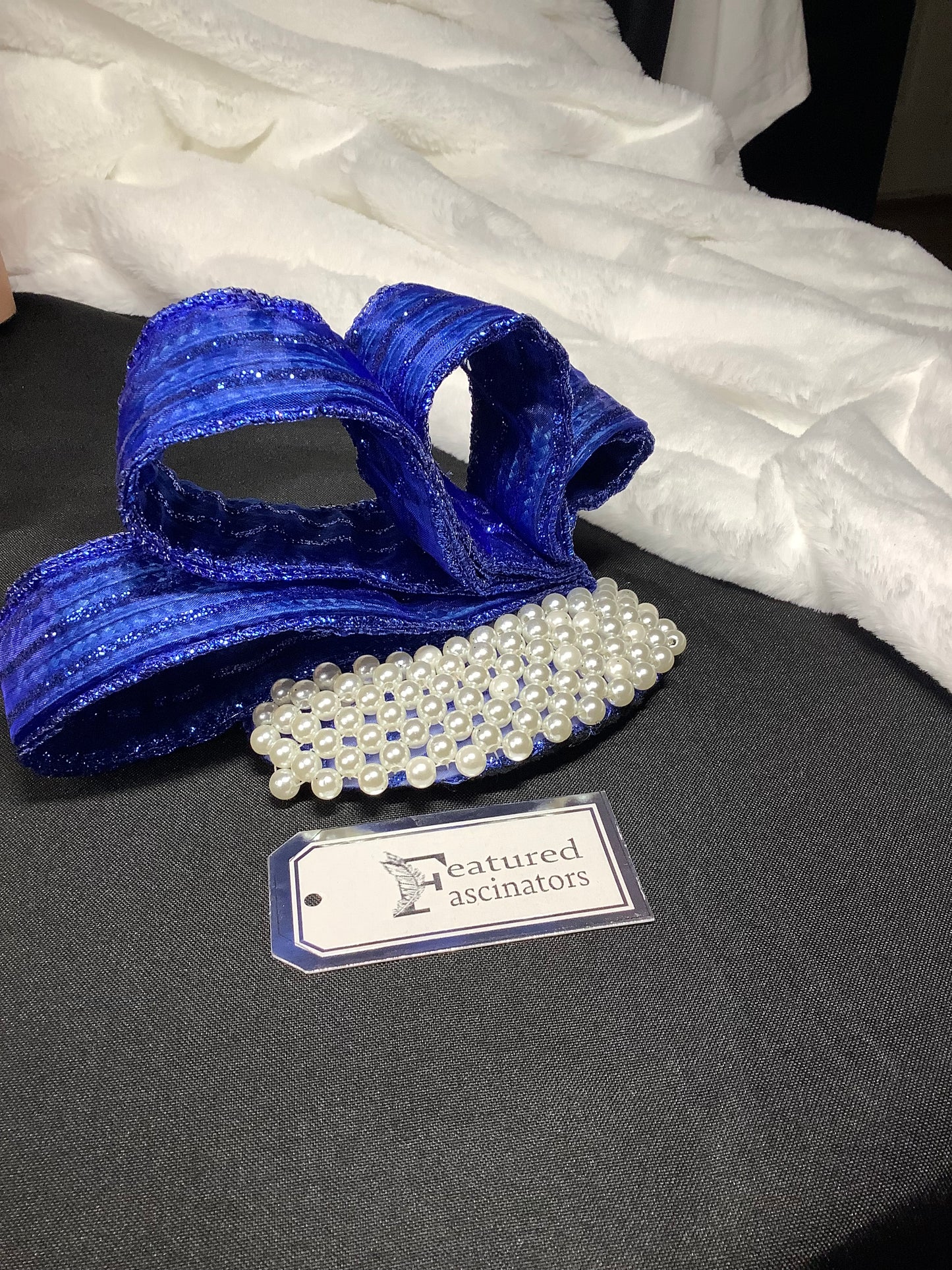 "Blue Royale 2025" – Pearl Crest Fascinator