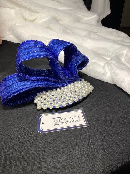 "Blue Royale 2025" – Pearl Crest Fascinator