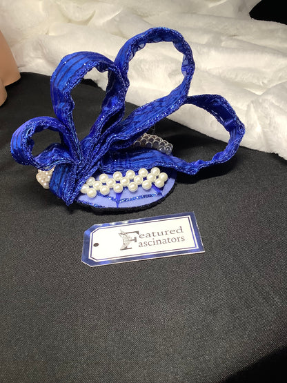 "Blue Royale 2025" – Pearl Crest Fascinator
