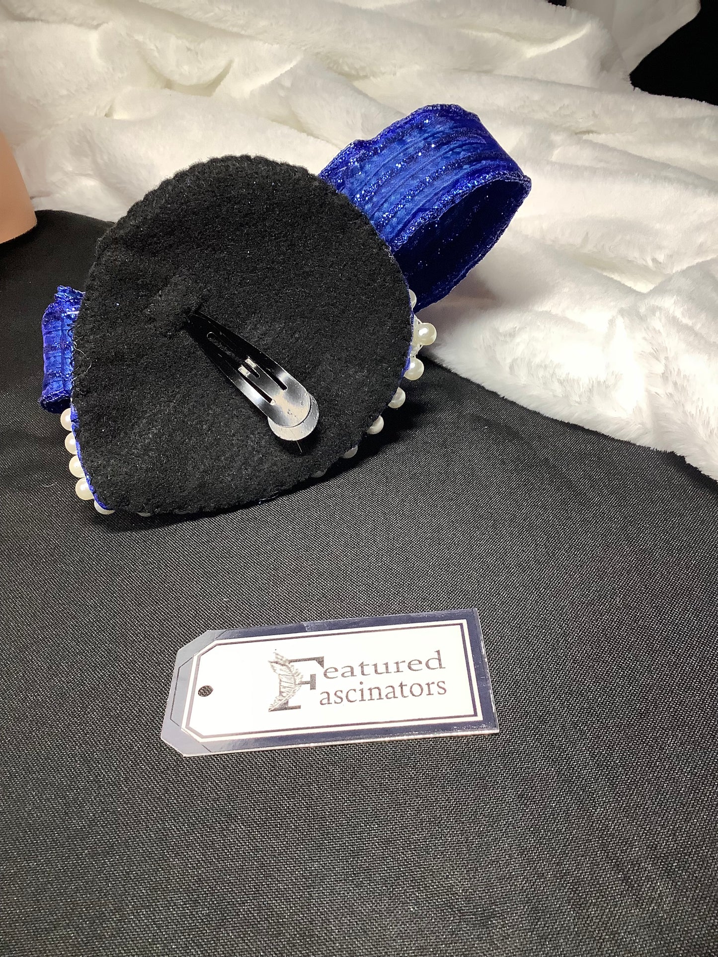 "Blue Royale 2025" – Pearl Crest Fascinator