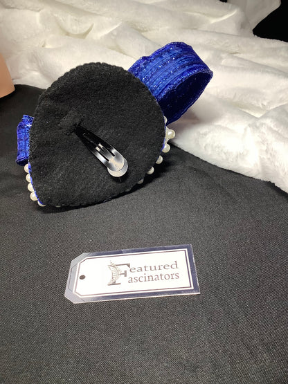 "Blue Royale 2025" – Pearl Crest Fascinator