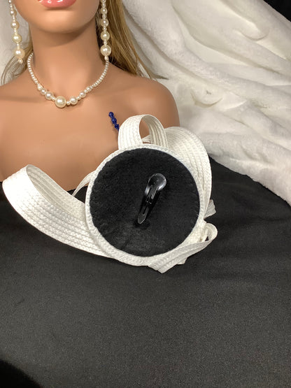 "White Orbit 2025" – Modern Halo Fascinator