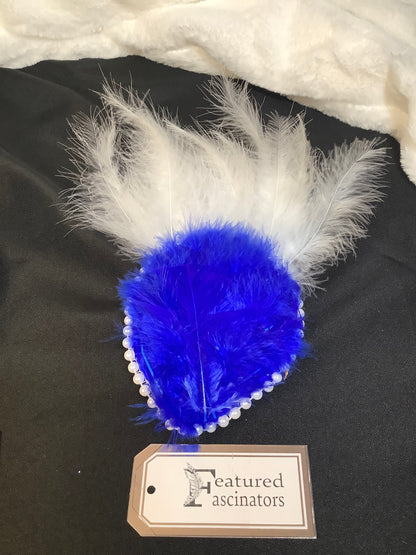 "Blue Frost 2025" – Mini Feather Crown Fascinator