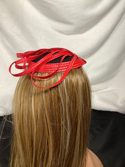 "Delta Trace 2025" – Abstract Ribbon Fascinator